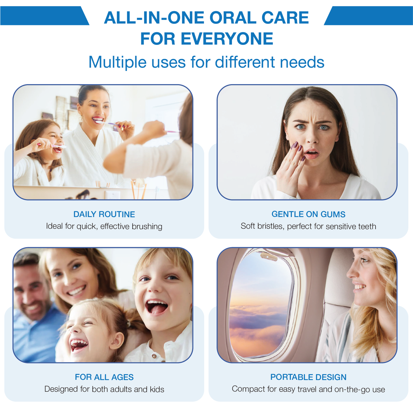 Triple-Clean™ 3-Sided Soft Bristle Toothbrush