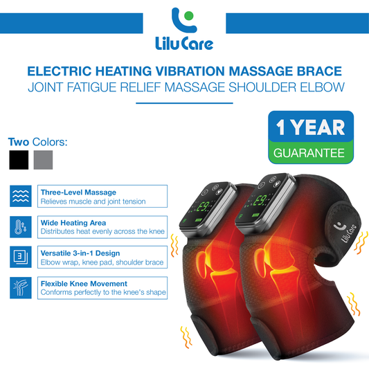LILUCARE™ 3-in-1 Heated Vibration Therapy Wrap - For Shoulder, Knee & Elbow Relief