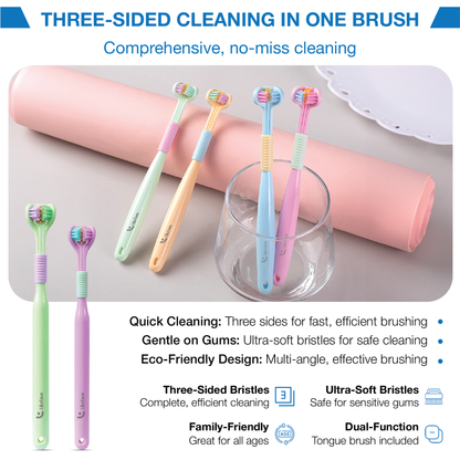 Triple-Clean™ 3-Sided Soft Bristle Toothbrush