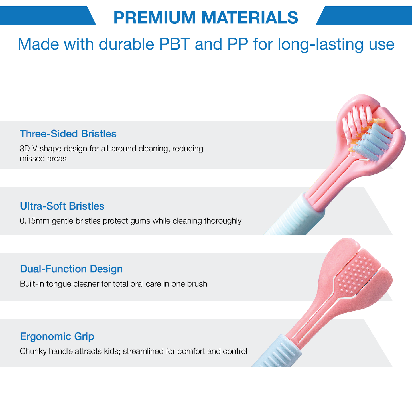 Triple-Clean™ 3-Sided Soft Bristle Toothbrush